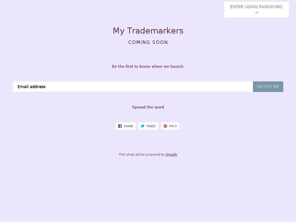 mytrademarkers.com — Shopify storefront screenshot
