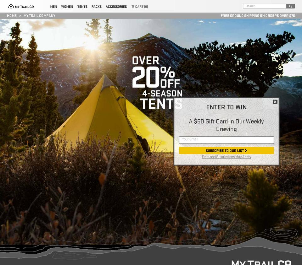 mytrailcompany.com shopify website screenshot