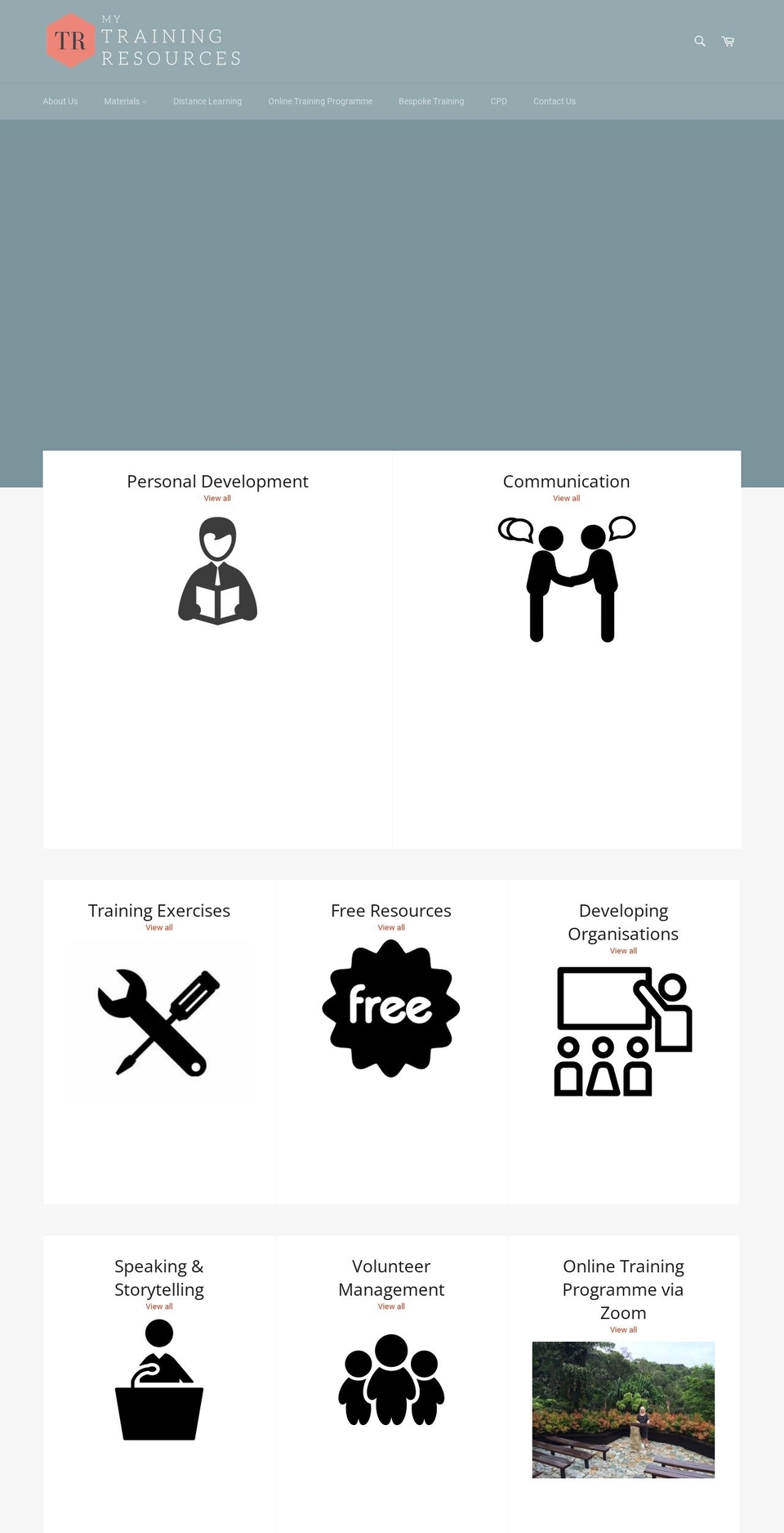 mytrainingresources.co.uk shopify website screenshot