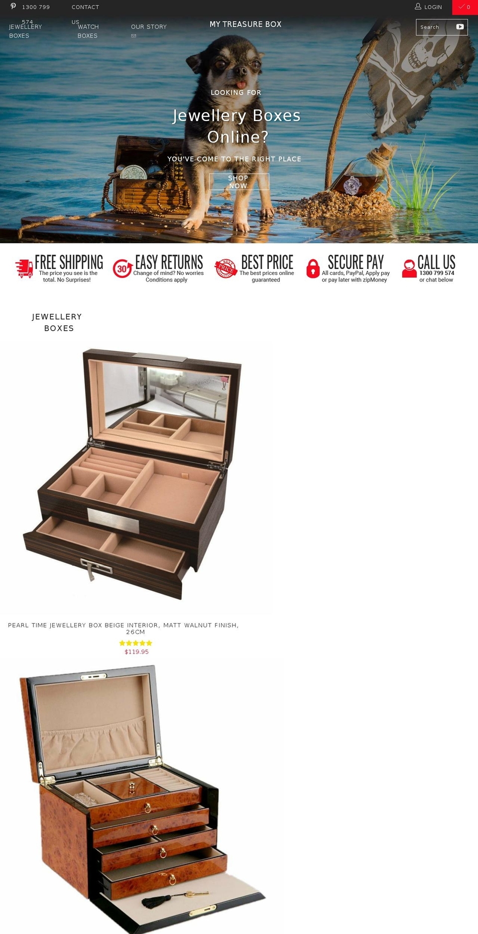 mytreasurebox.com.au shopify website screenshot