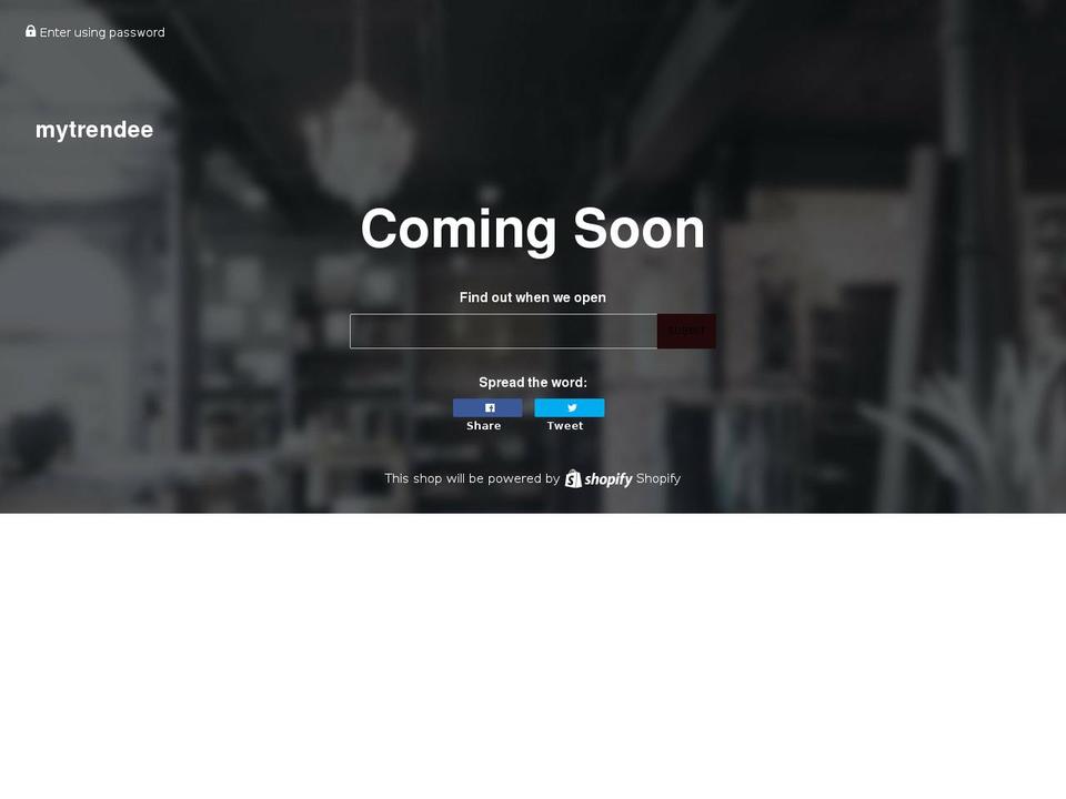 mytrendee.com shopify website screenshot