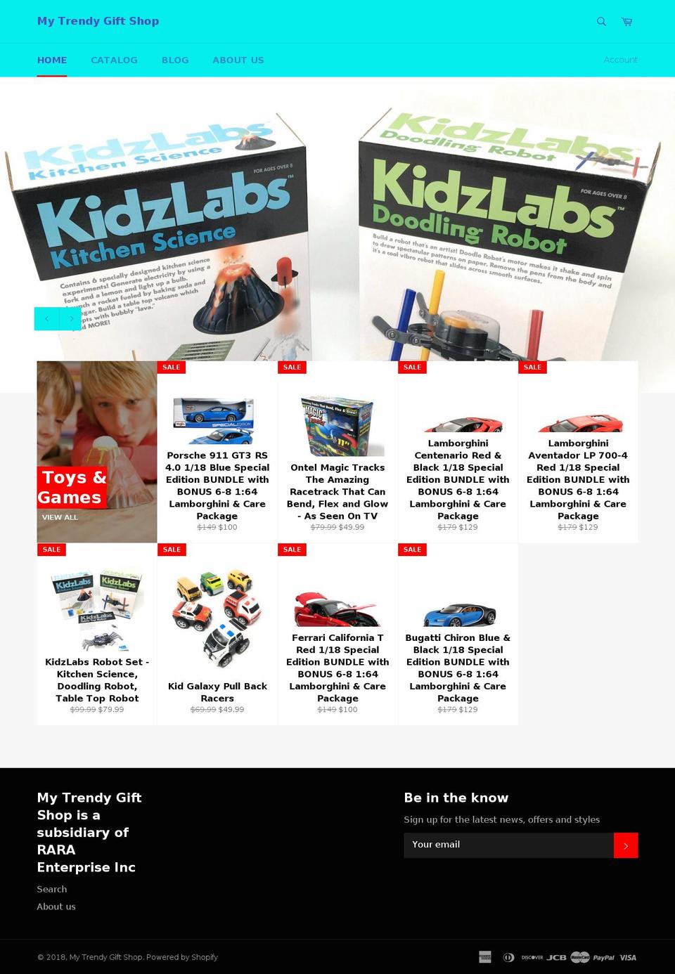 mytrendygiftshop.com — Shopify storefront screenshot