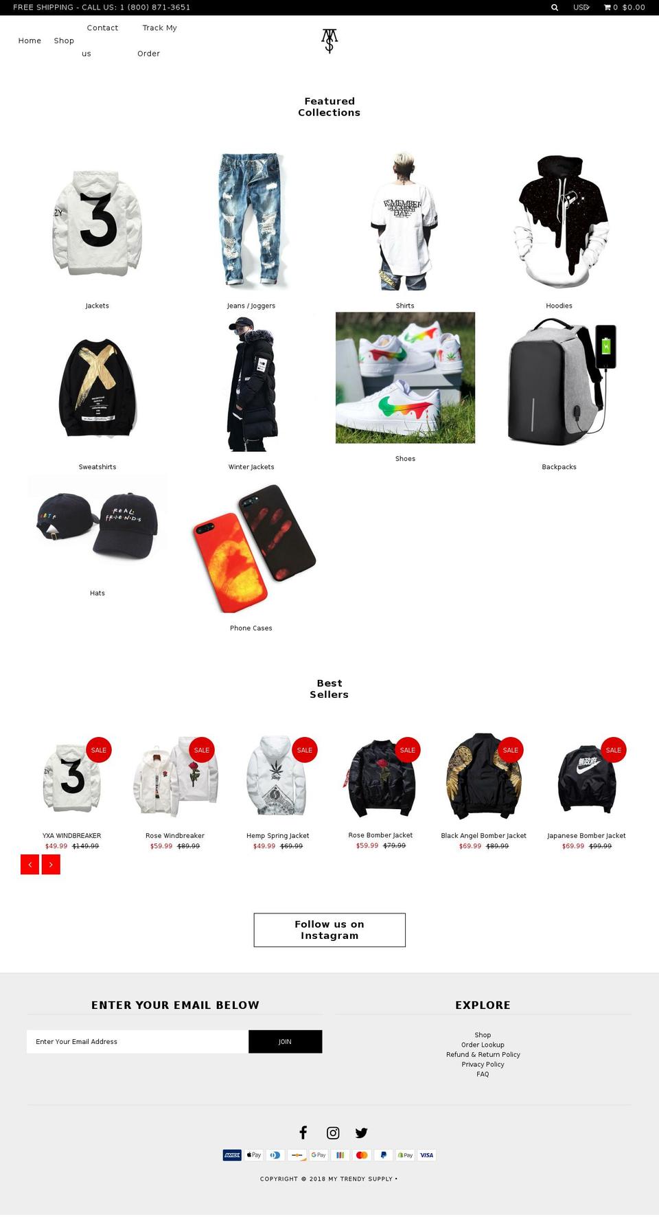 mytrendysupply.com — Shopify storefront screenshot