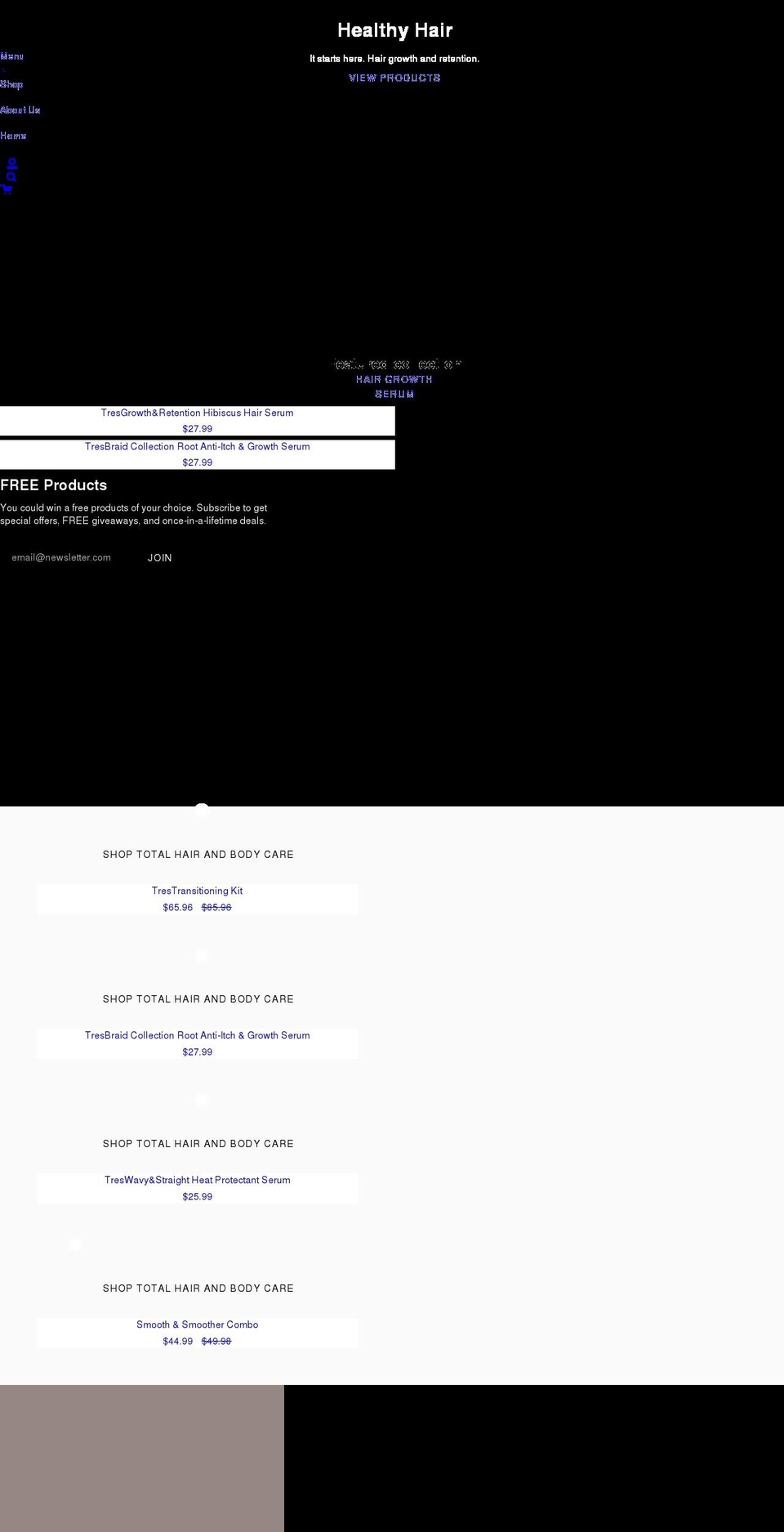 mytressilhouette.com shopify website screenshot