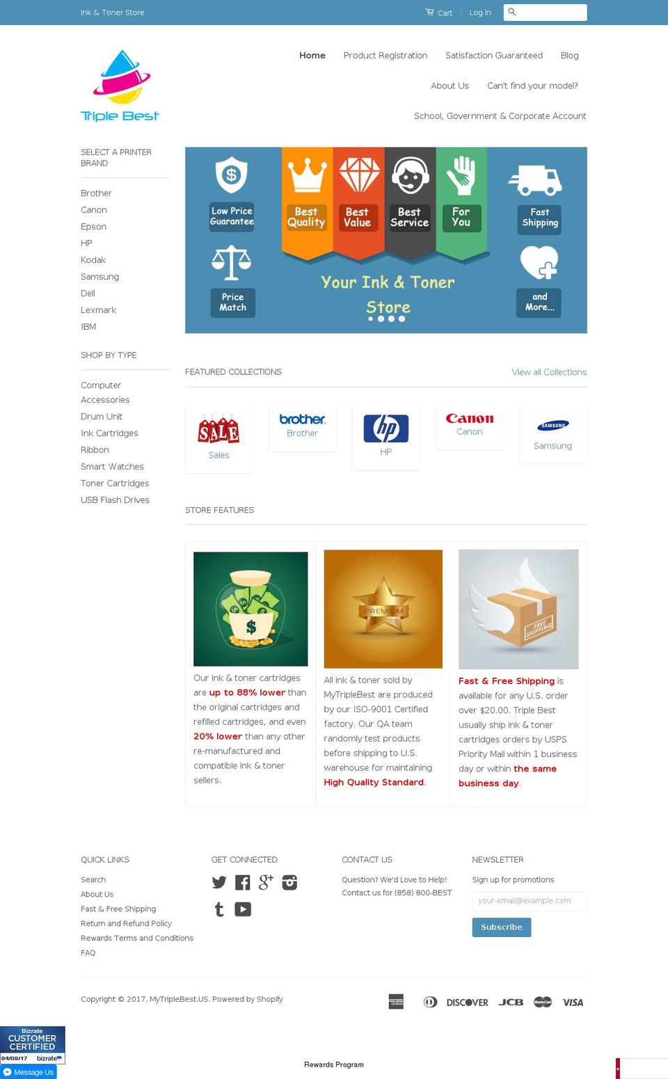 mytriplebest.com shopify website screenshot