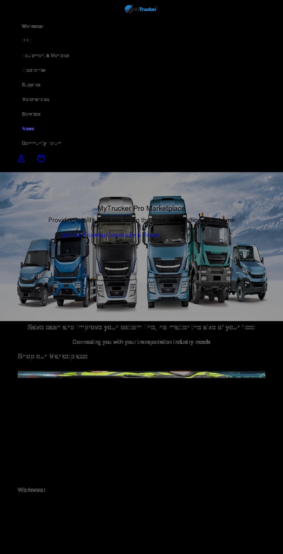 mytruckerpro.com shopify website screenshot