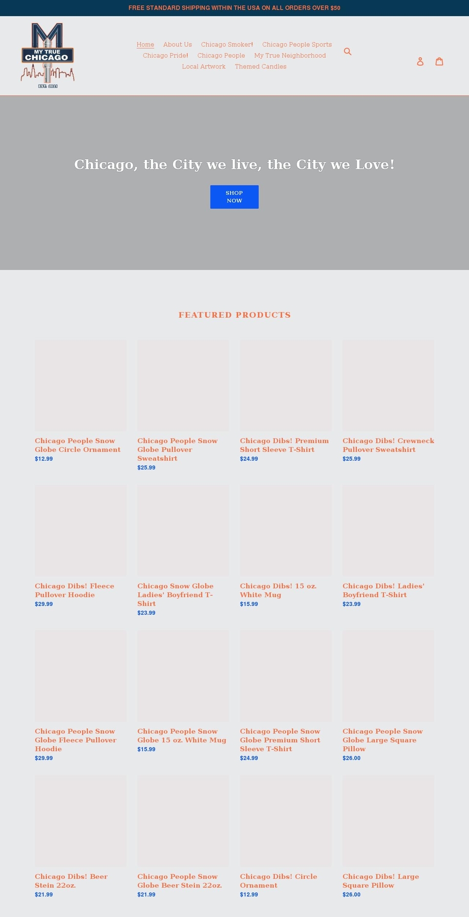 mytruechicago.com shopify website screenshot