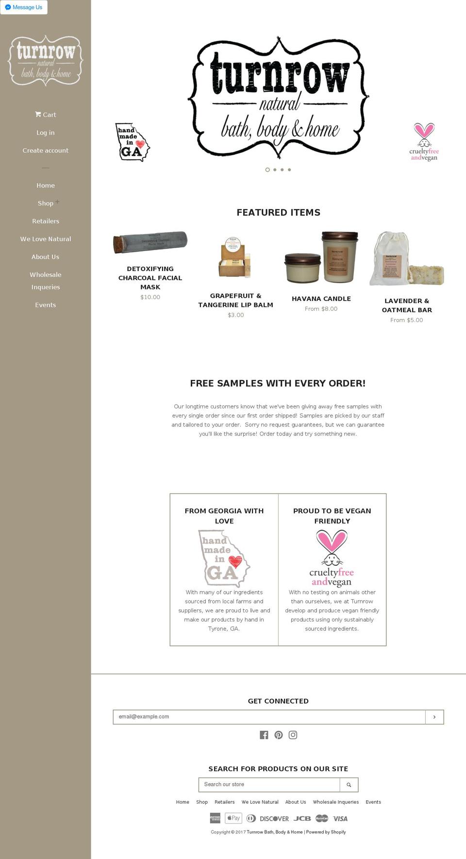myturnrow.com shopify website screenshot