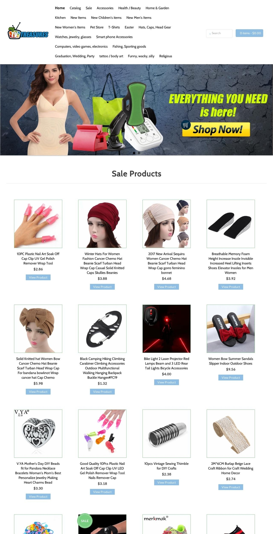 mytvtreasures.com shopify website screenshot
