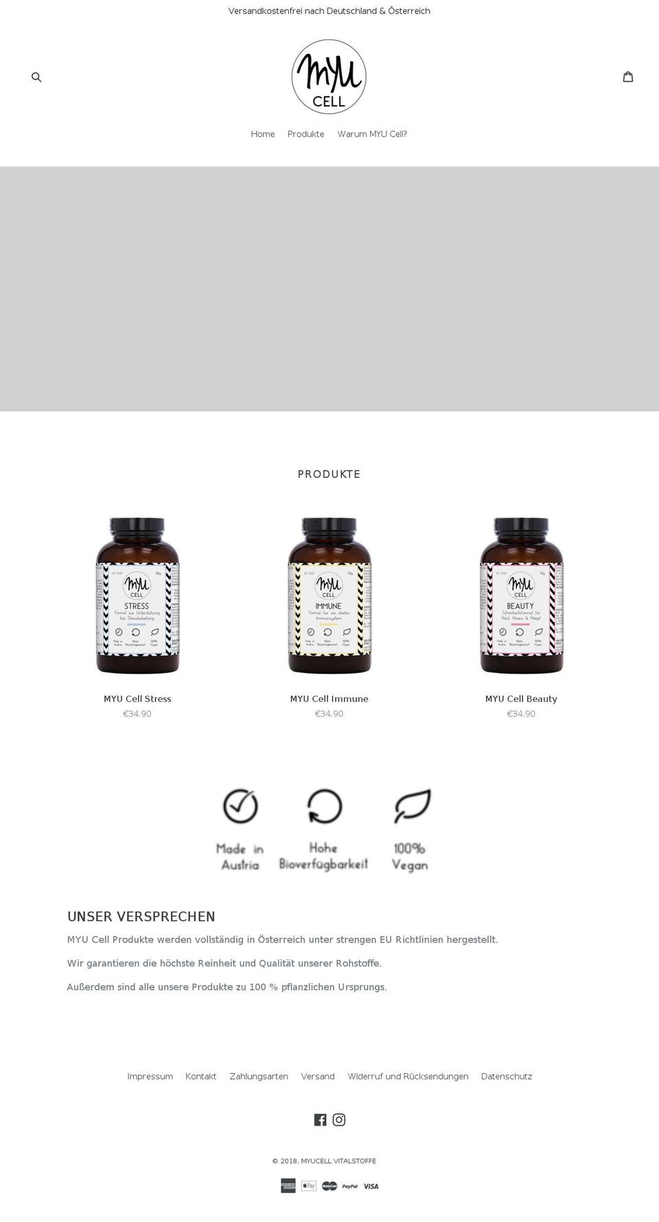 myucell.com — Shopify storefront screenshot