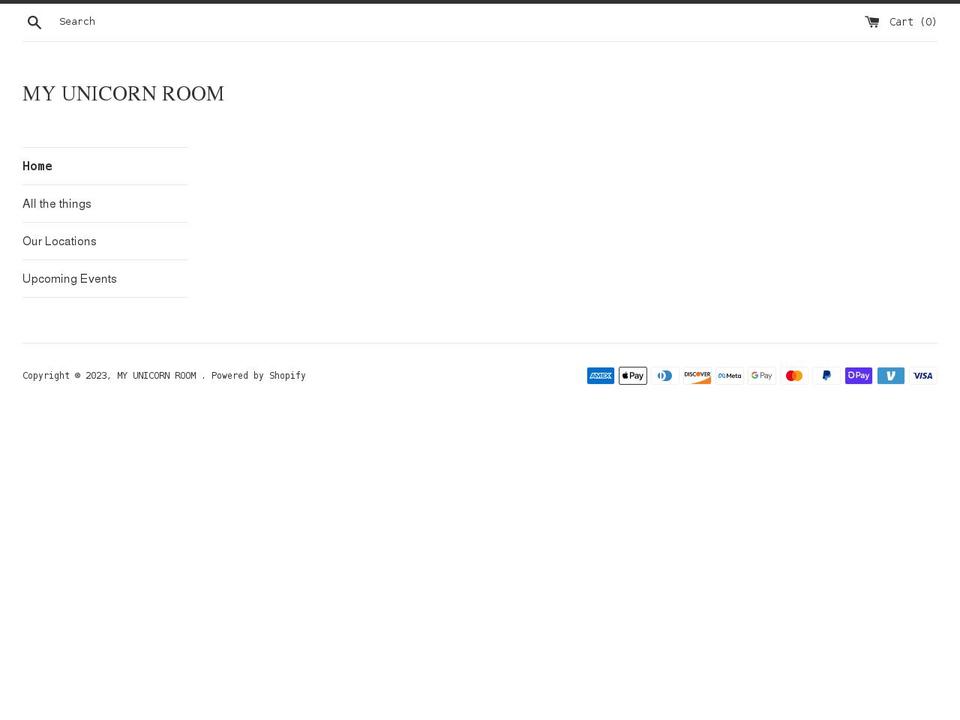myunicornroom.com shopify website screenshot