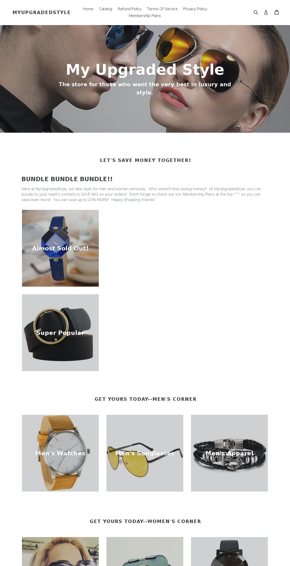 myupgradedstyle.com — Shopify storefront screenshot
