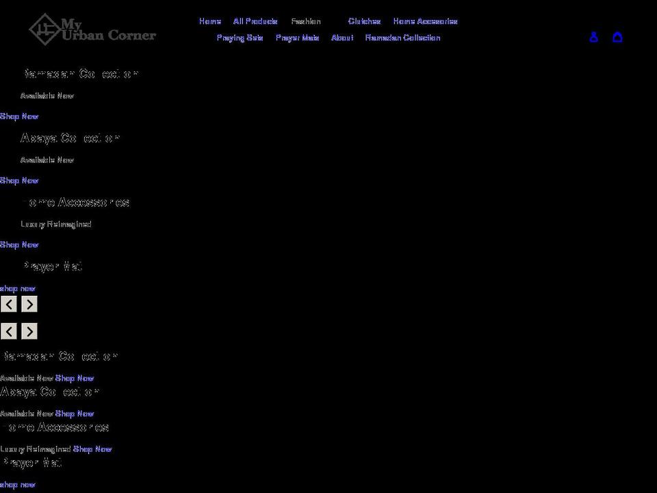 myurbancorner.com shopify website screenshot