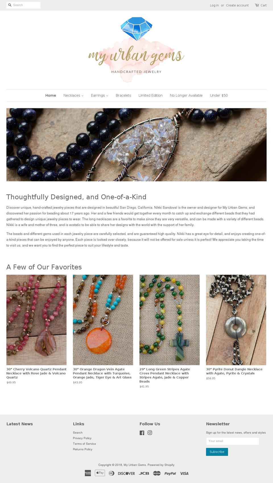 myurbangems.com shopify website screenshot