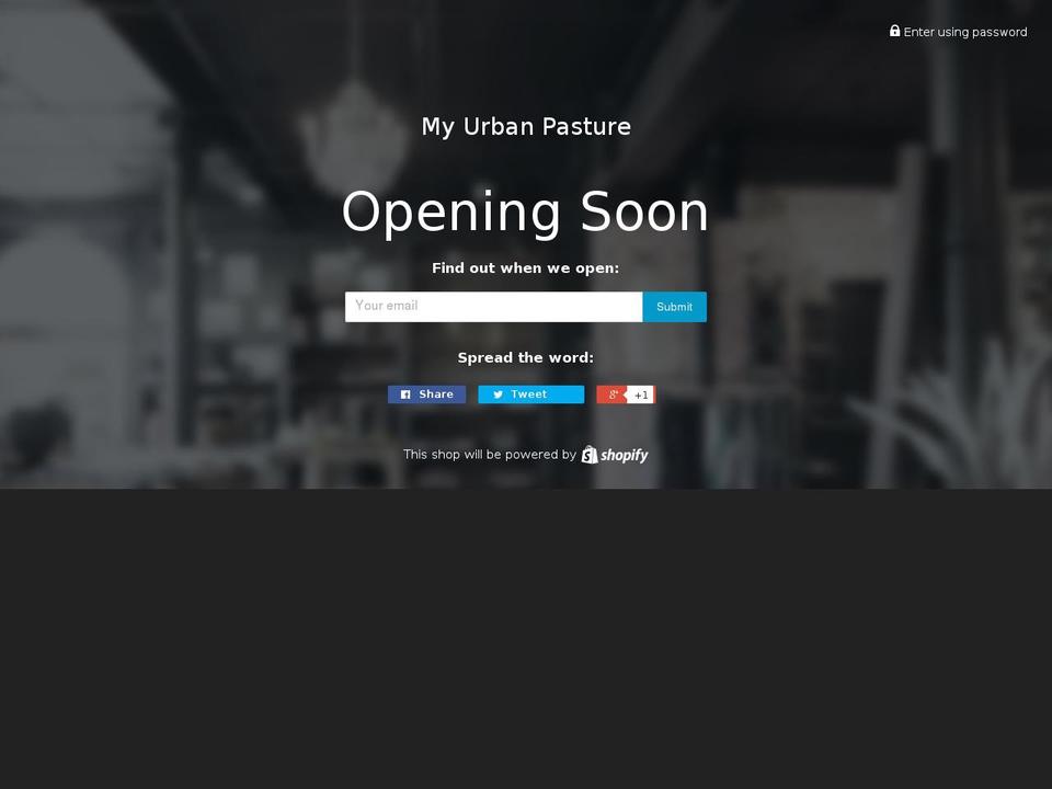 myurbanpasture.com shopify website screenshot