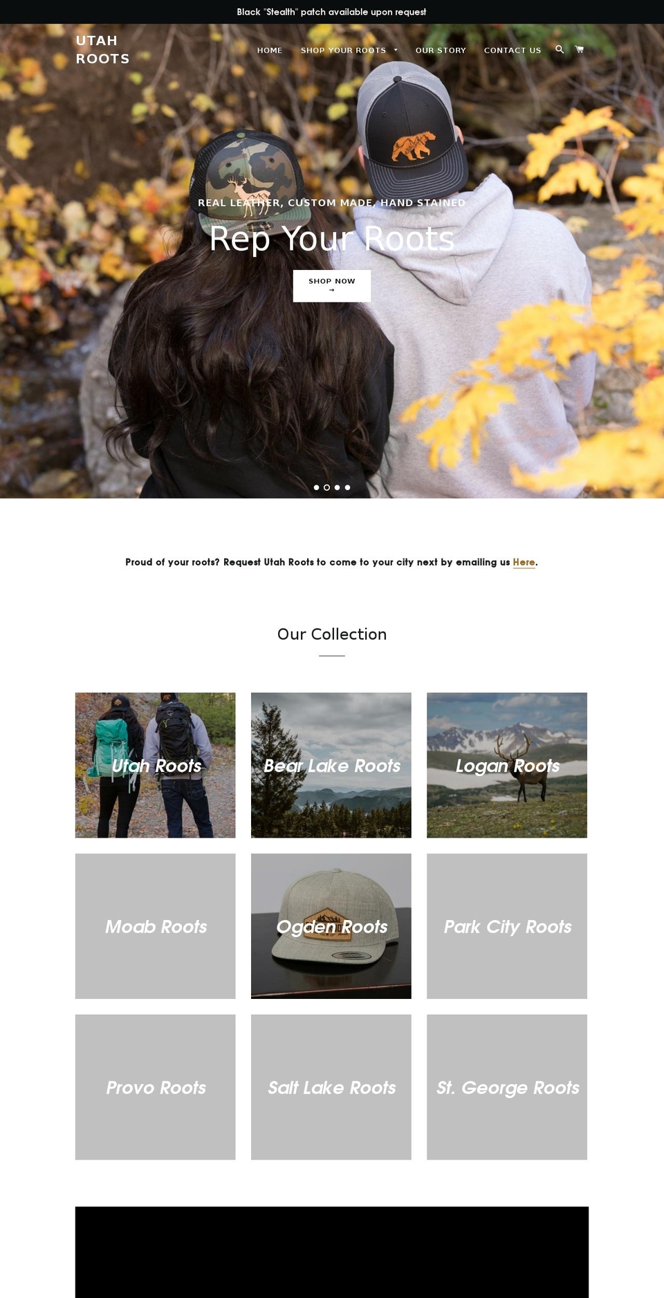 myutahroots.com shopify website screenshot