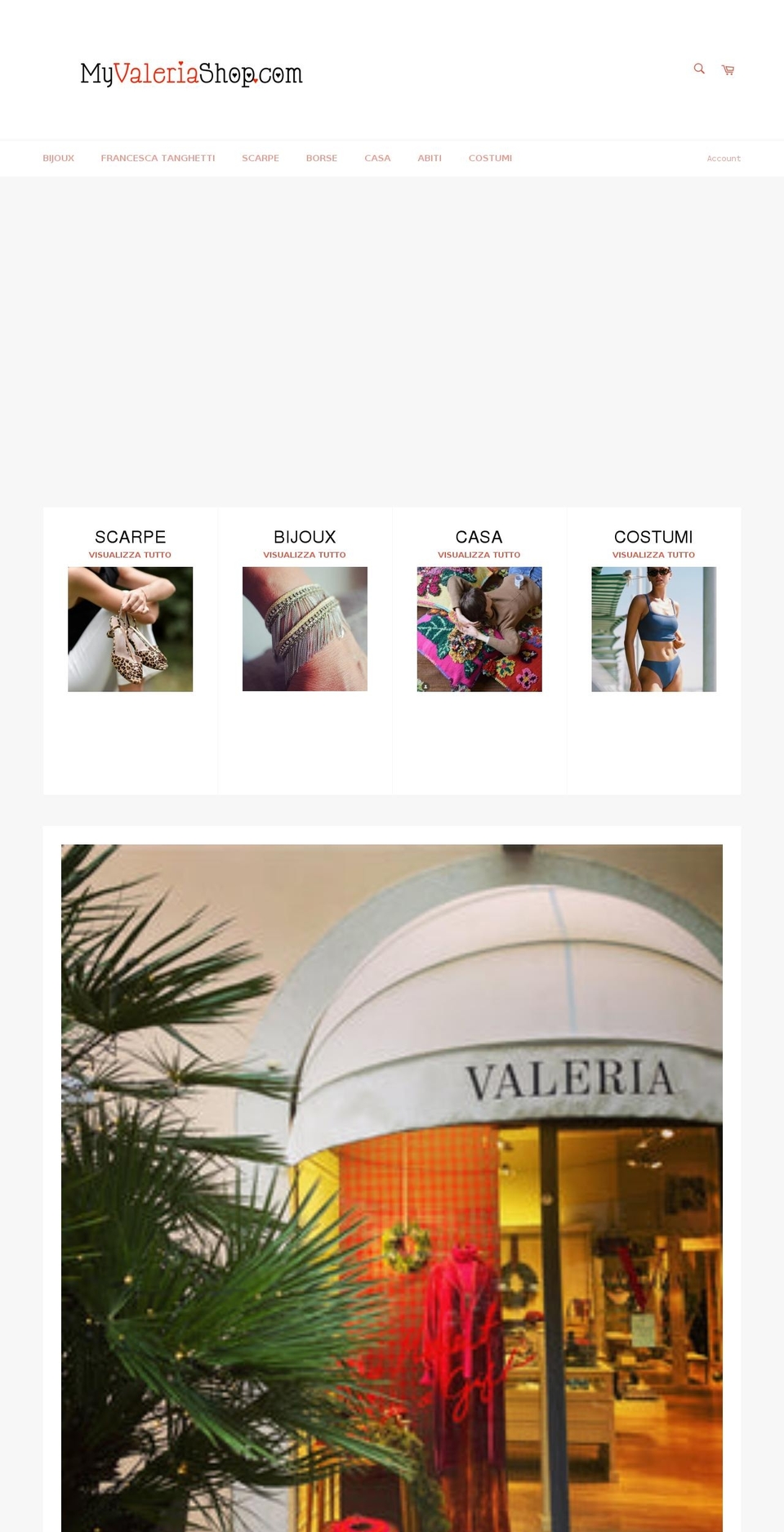 myvaleriashop.com shopify website screenshot