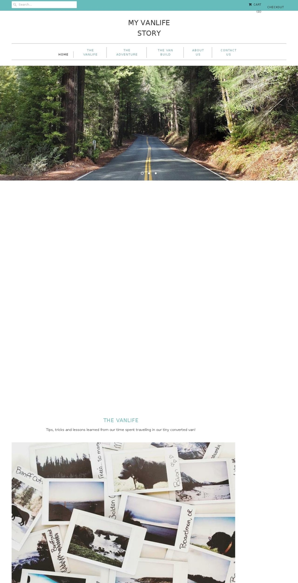 myvanlifestory.com shopify website screenshot