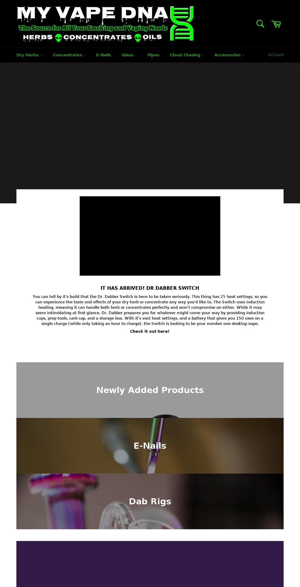 myvapedna.com — Shopify storefront screenshot