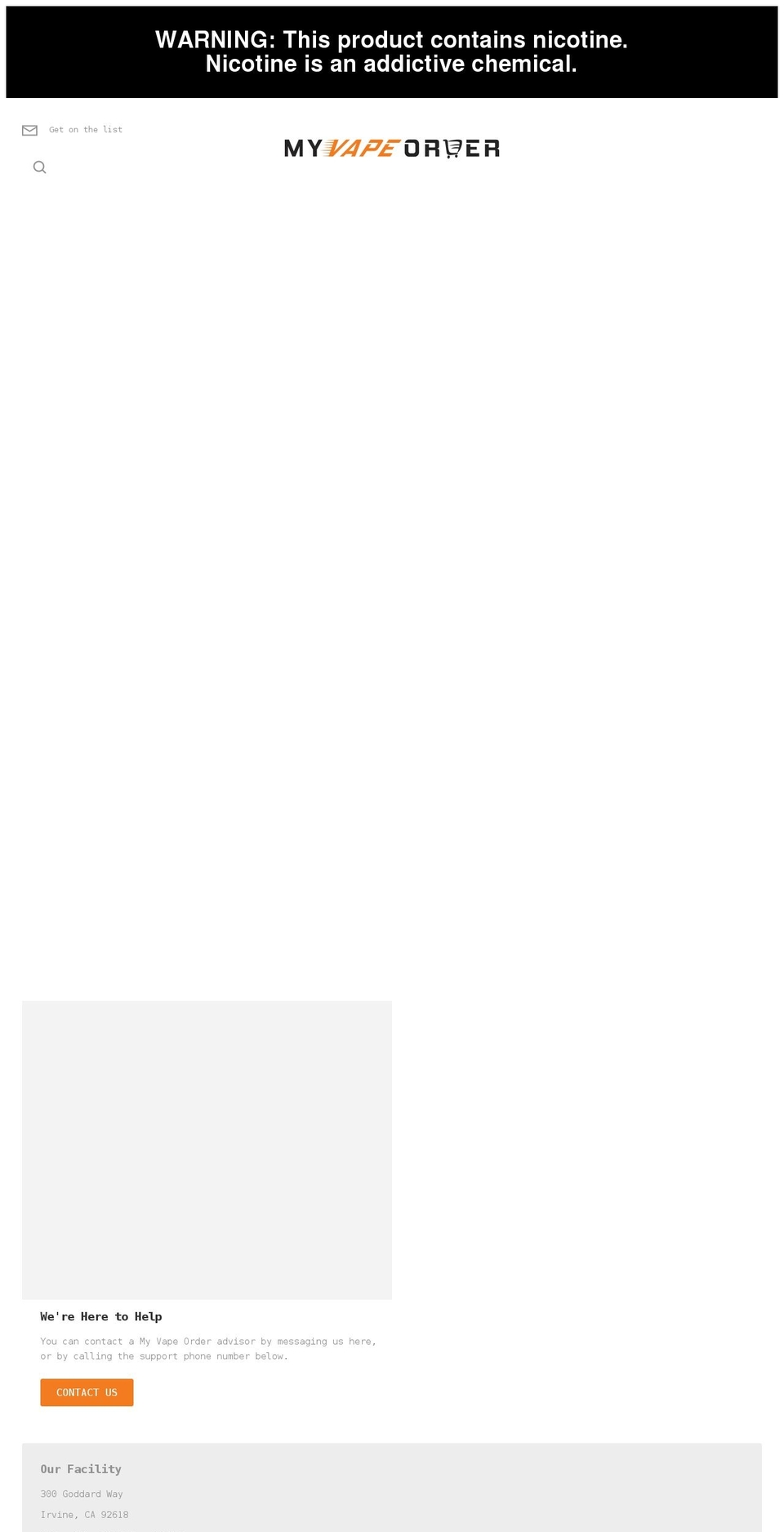 myvapeorder.com shopify website screenshot