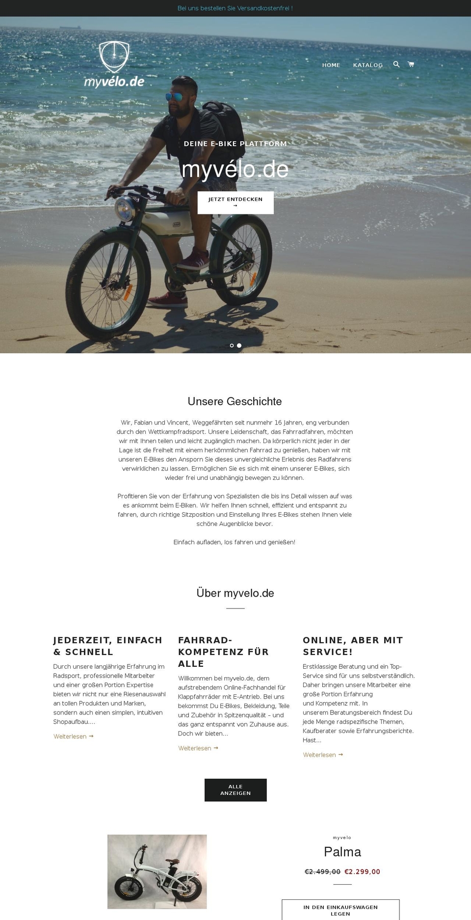 myvelo.de shopify website screenshot