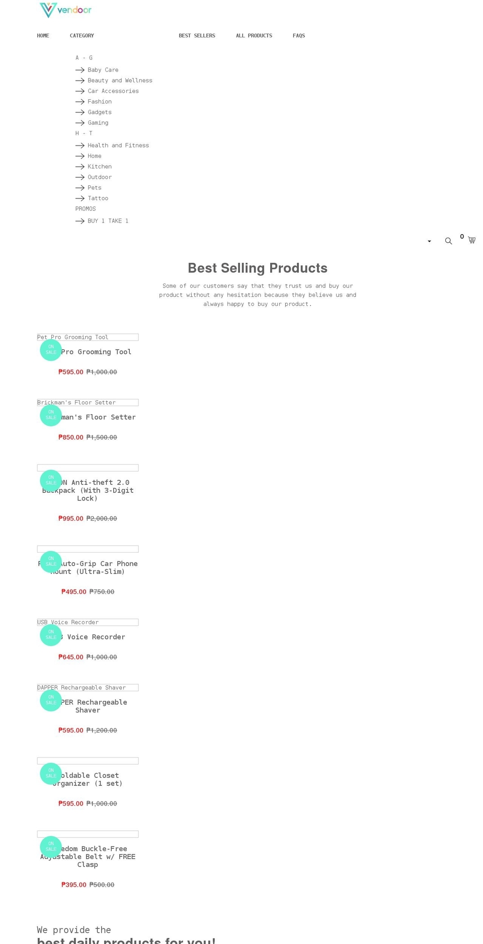 myvendoor.com — Shopify storefront screenshot