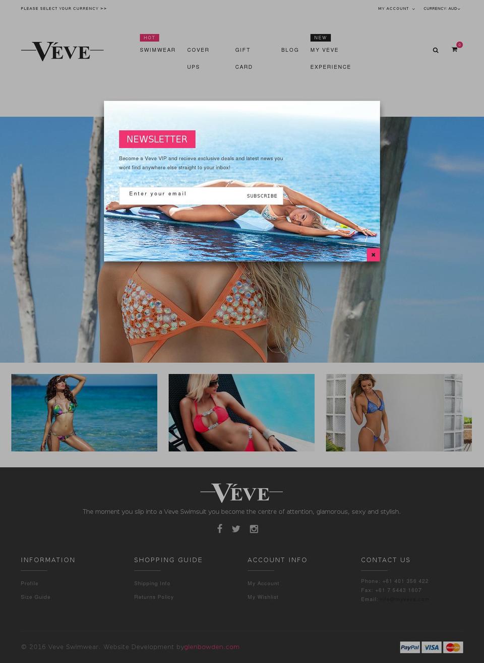 myveve.com shopify website screenshot