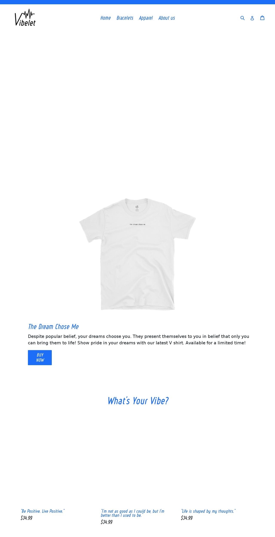 myvibelet.com — Shopify storefront screenshot