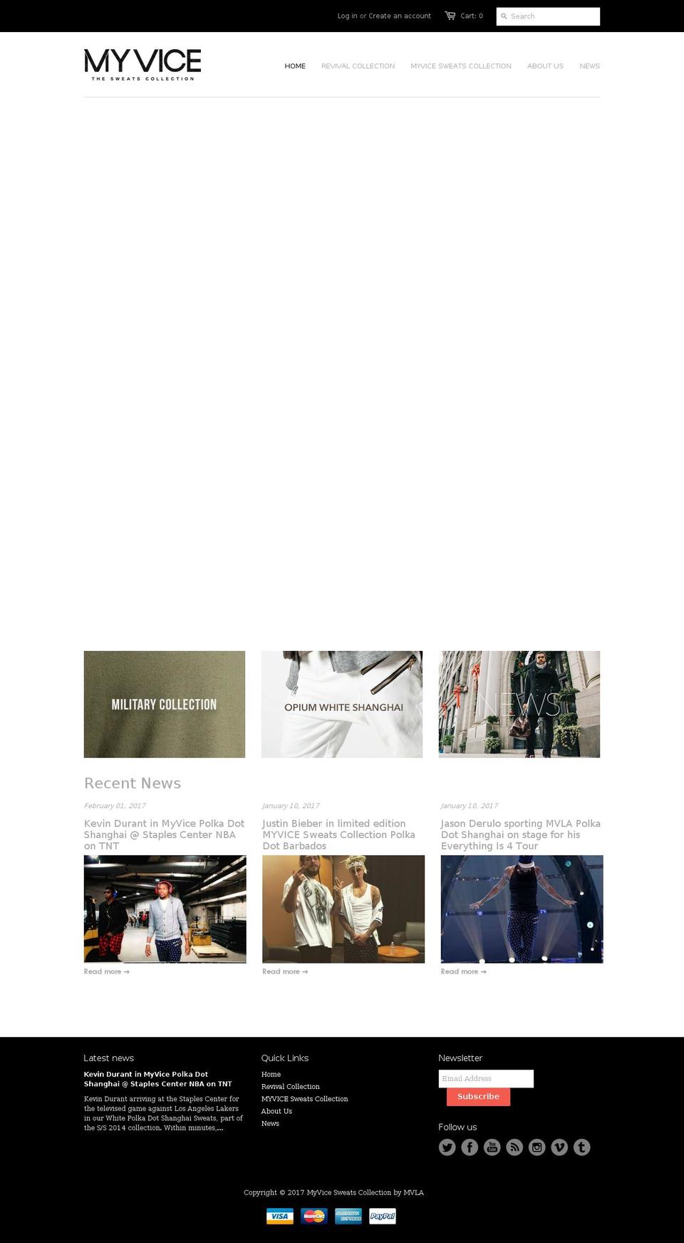 myvicesweats.com shopify website screenshot