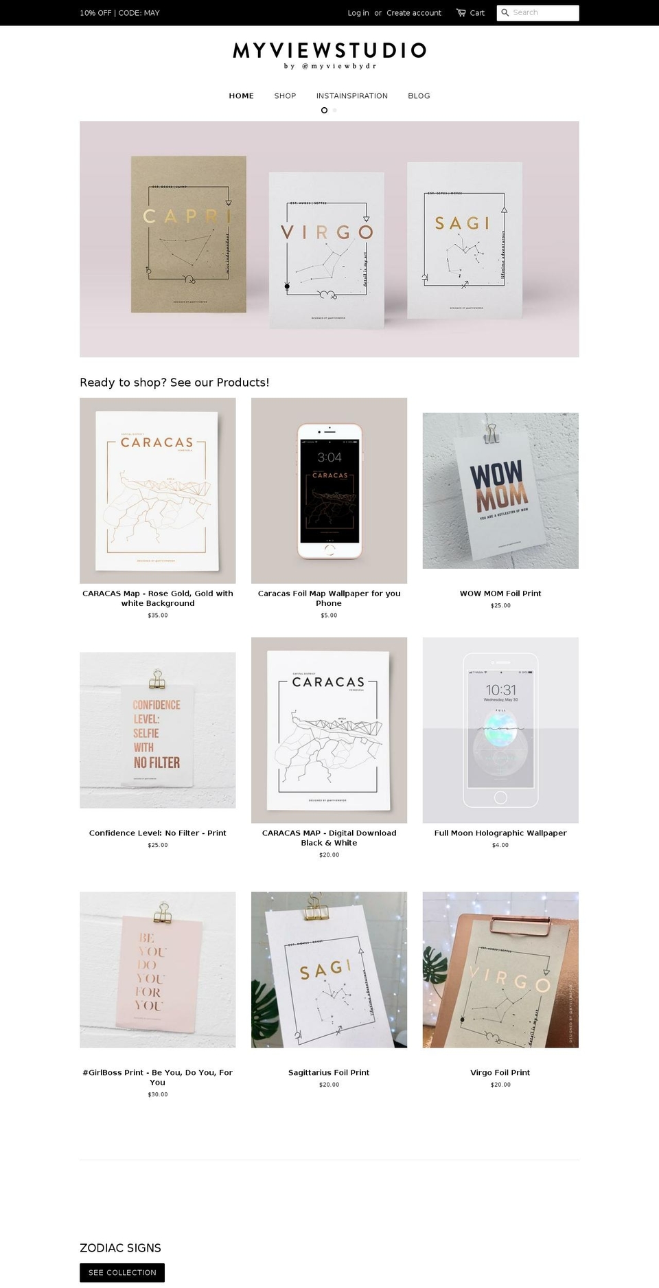 myviewstudio.com — Shopify storefront screenshot