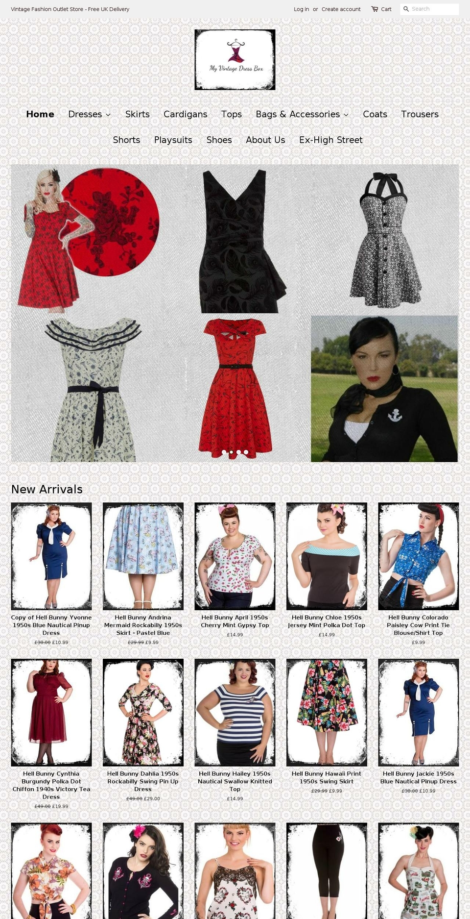 myvintagedressbox.com — Shopify storefront screenshot