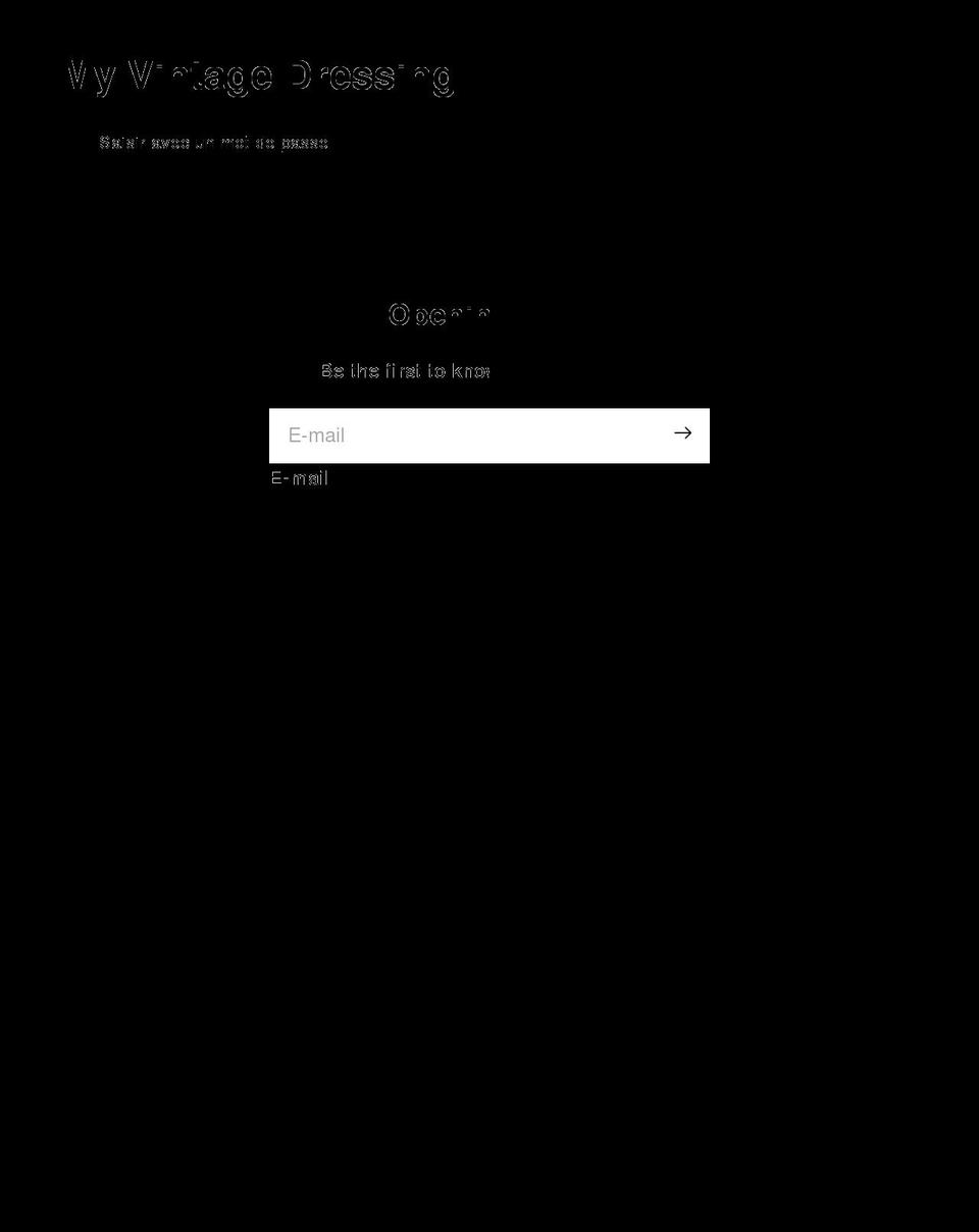 myvintagedressing.com shopify website screenshot