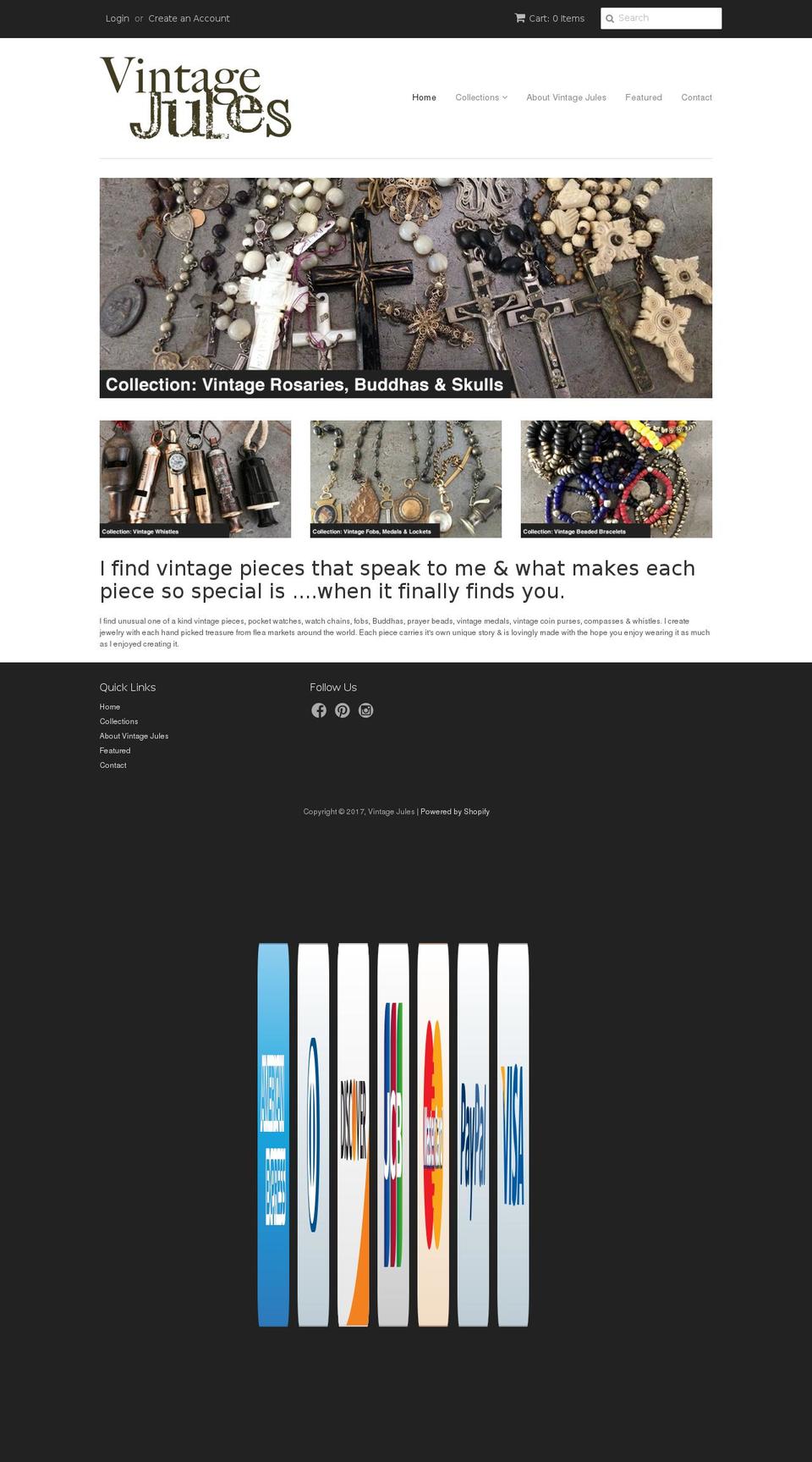 myvintagejules.com shopify website screenshot