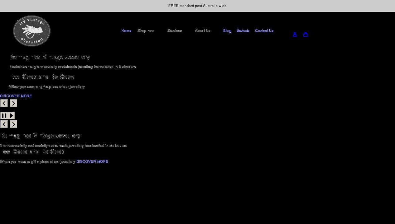 myvintageobsession.com.au shopify website screenshot