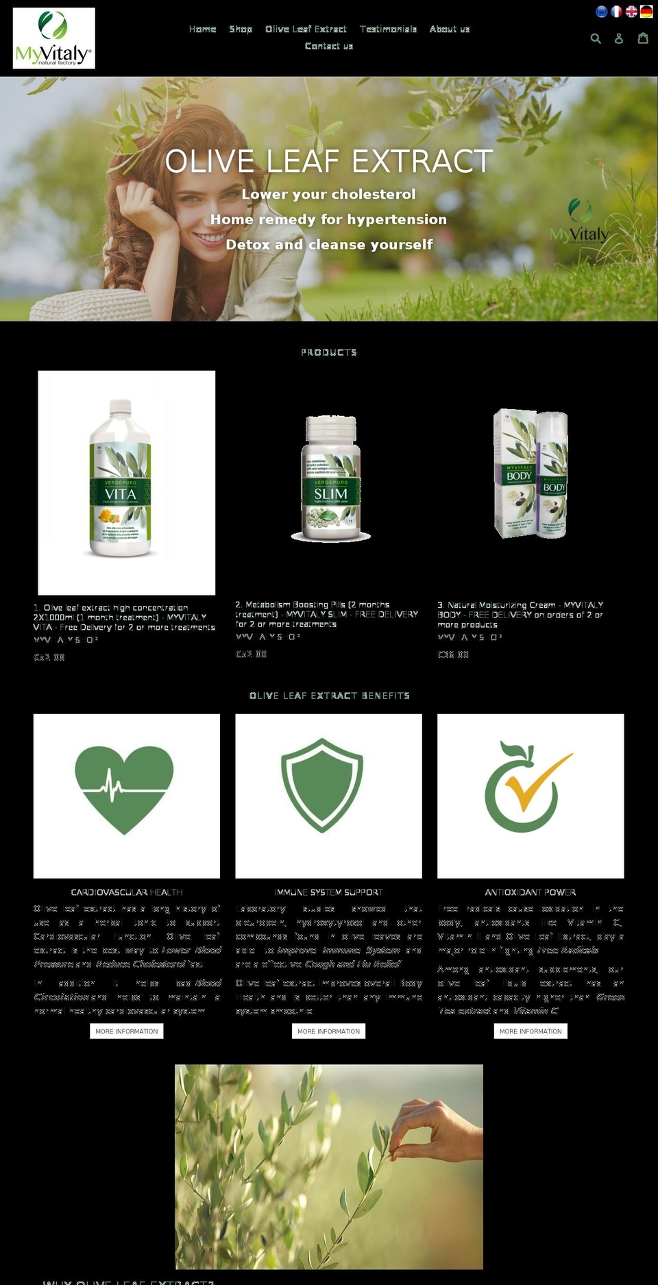 myvitaly.com shopify website screenshot