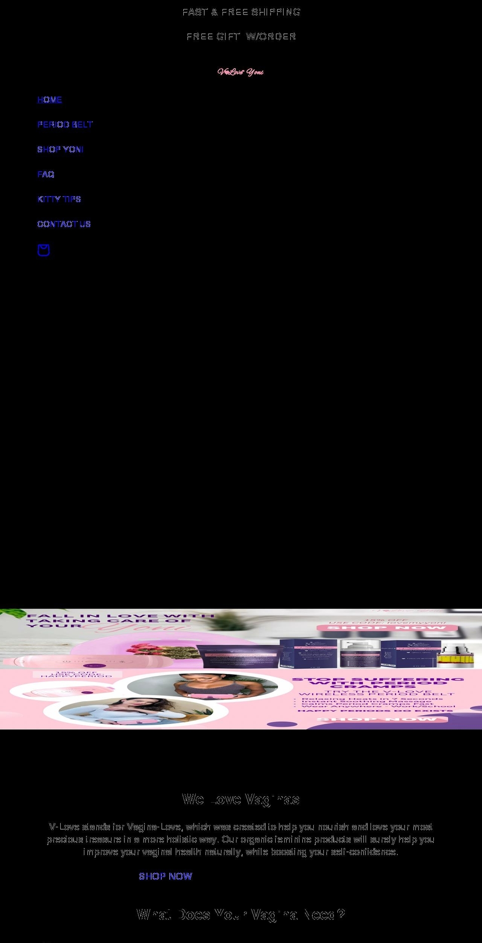 myvlove.com shopify website screenshot