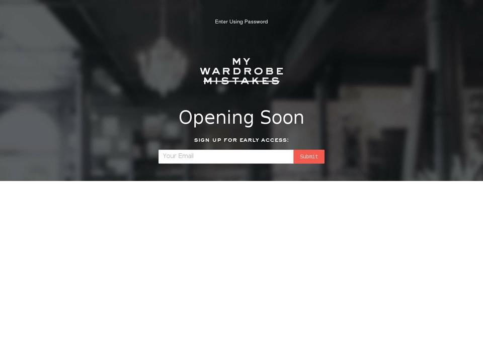 mywardrobemistakes.com — Shopify storefront screenshot