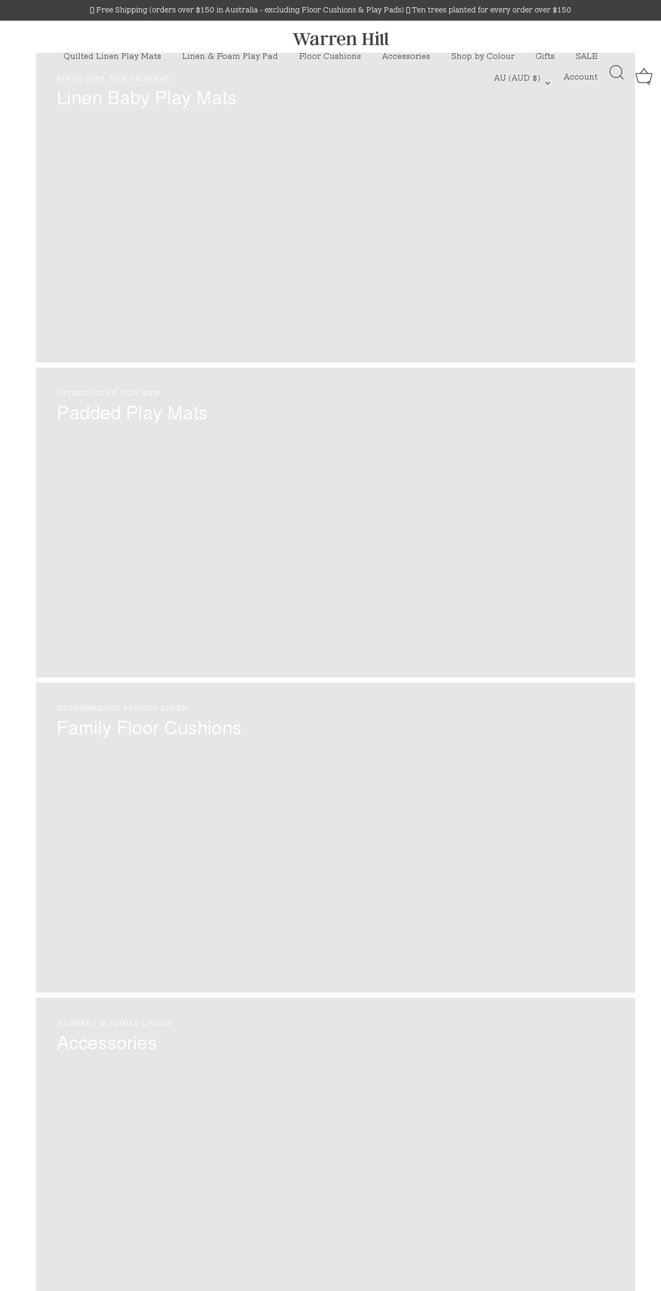 mywarrenhill.com — Shopify storefront screenshot