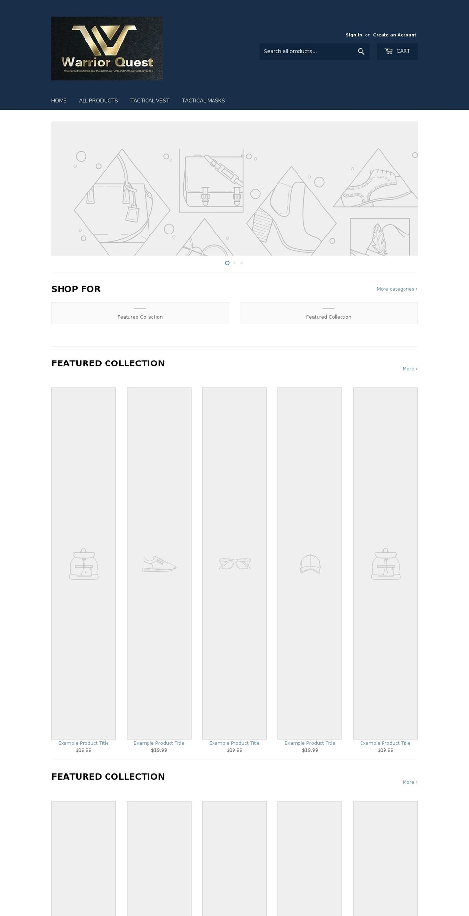 mywarriorquest.com — Shopify storefront screenshot