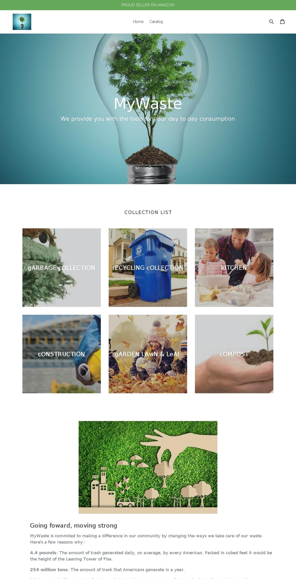 mywaste.org shopify website screenshot