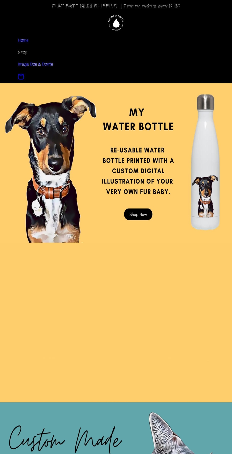 mywaterbottle.com.au shopify website screenshot