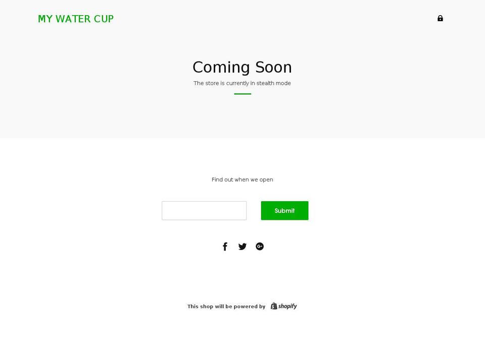 mywatercup.com — Shopify storefront screenshot
