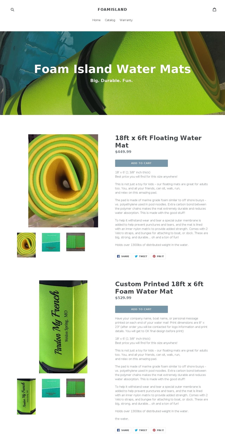 mywatermat.com shopify website screenshot
