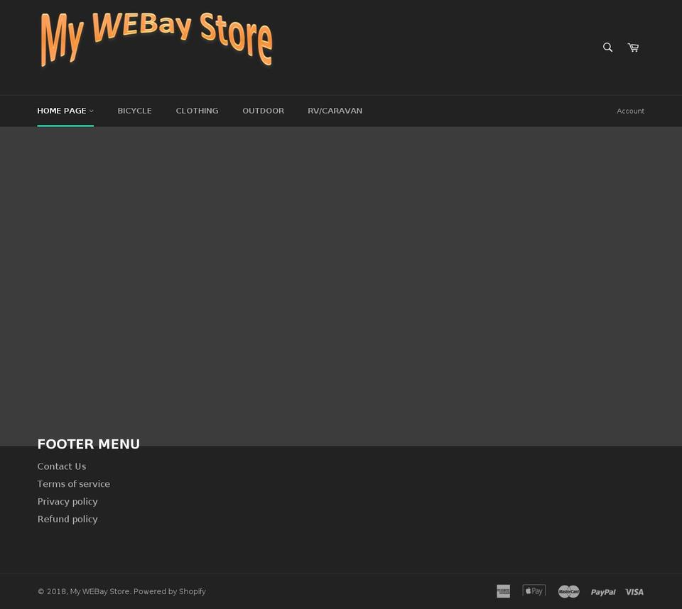 mywebaystore.com — Shopify storefront screenshot