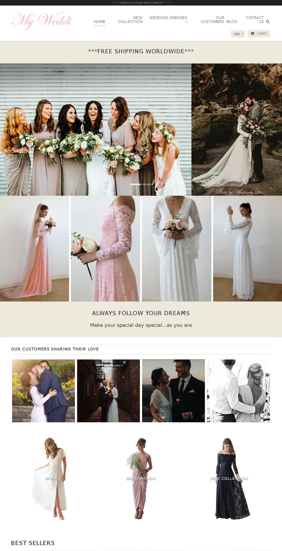 myweddi.com — Shopify storefront screenshot