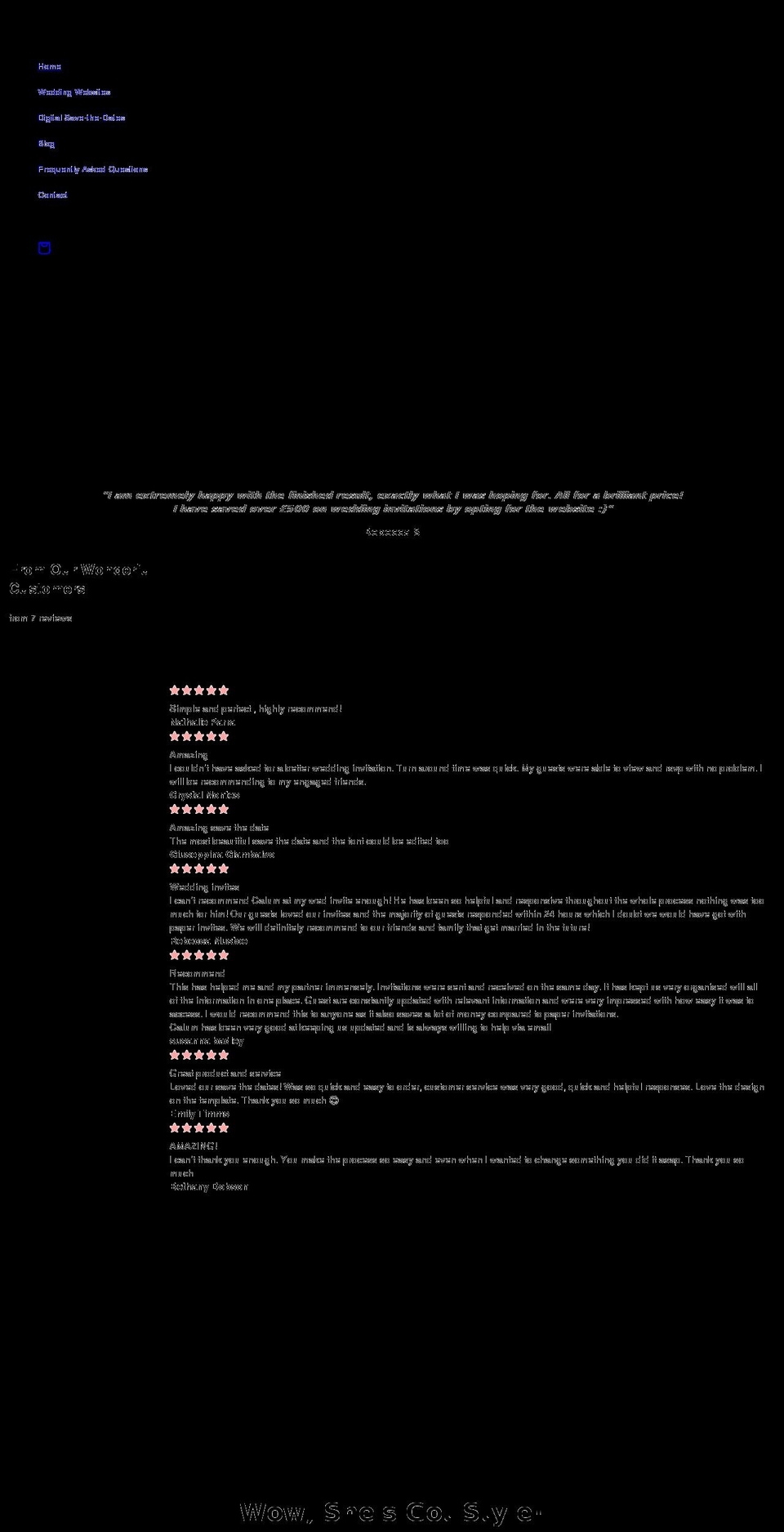 mywedinvite.com shopify website screenshot