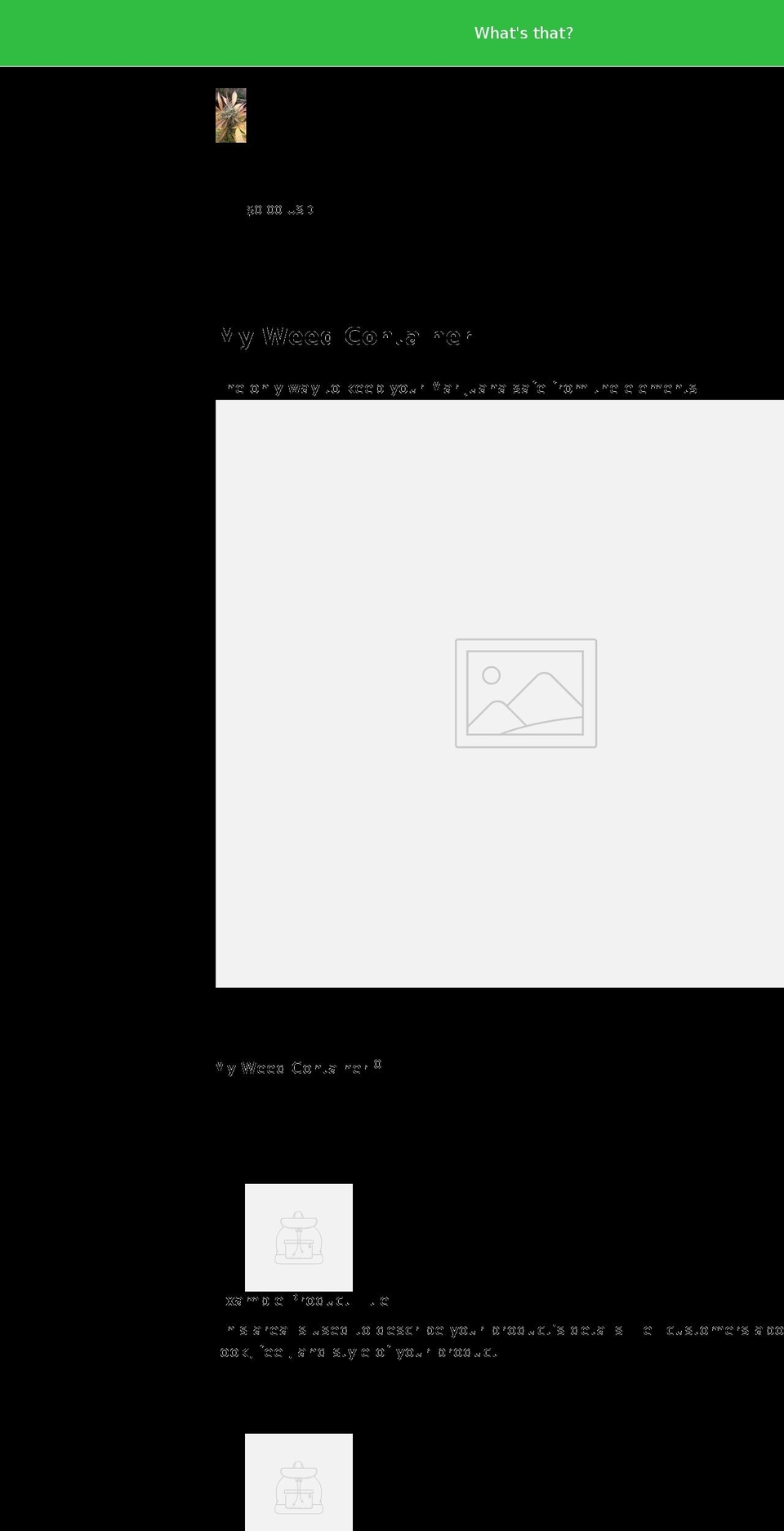 myweedcontainer.com shopify website screenshot