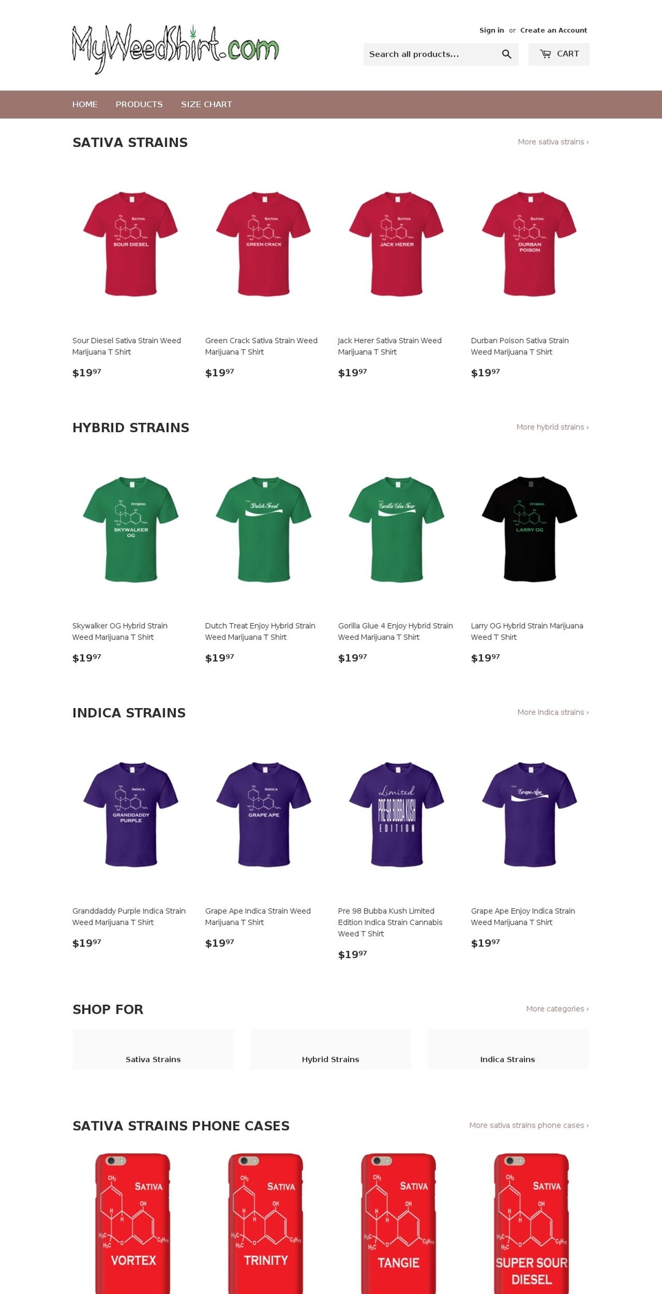 myweedshirt.com shopify website screenshot
