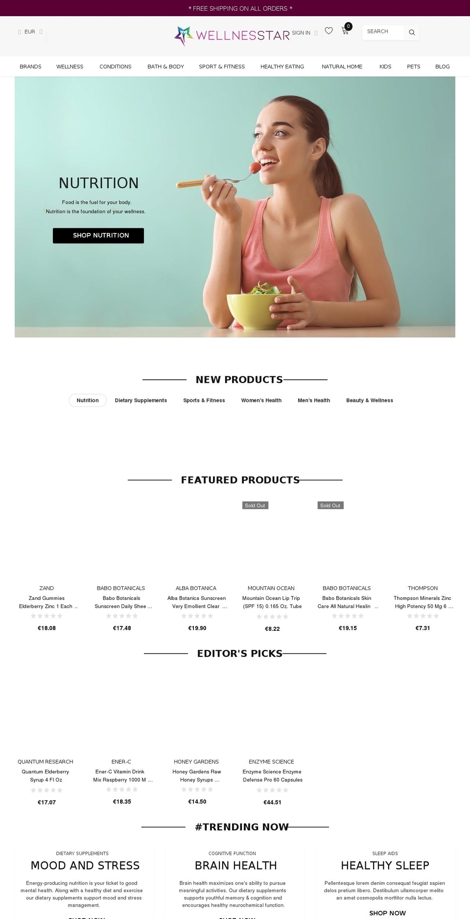 mywellnesstar.com shopify website screenshot