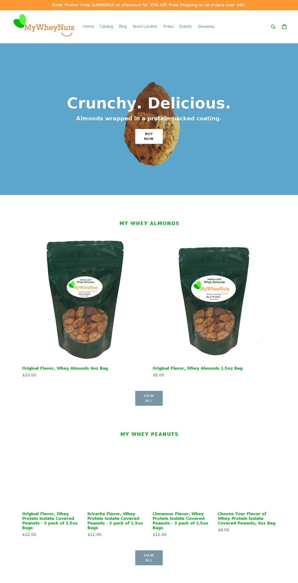 mywheynuts.com — Shopify storefront screenshot